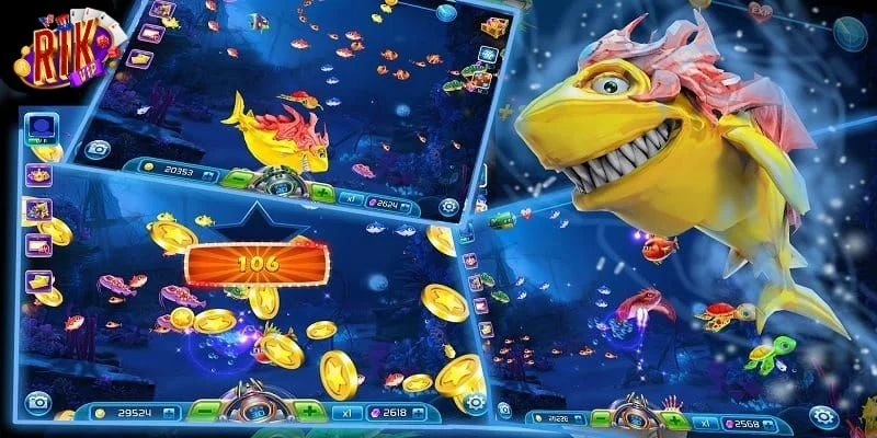 Hệ số tương ứng khi tham gia trò chơi bắn cá.