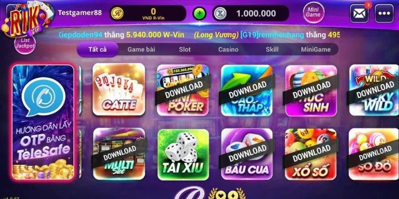 Sàn cược Casino RIKVIP mang đến hệ thống game chơi cá cược kiếm tiền bạc tỷ.