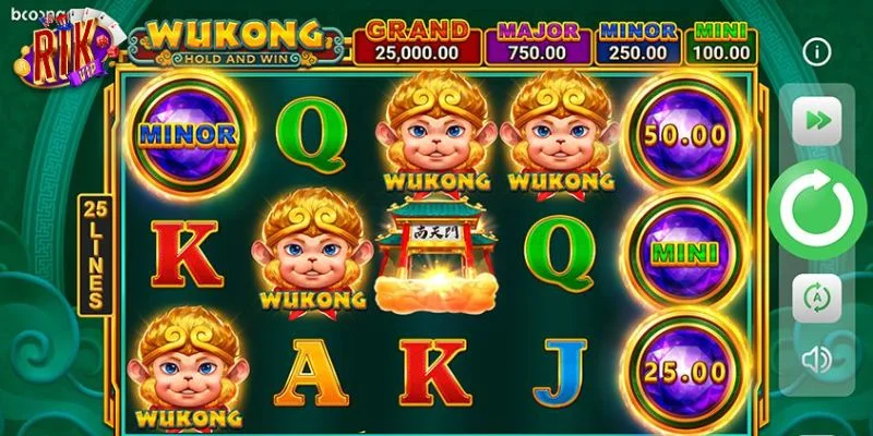 Game Slot Wukong RIKVIP: Nhập Vai Ngộ Không, Săn Thưởng Lớn 3 Wukong là tựa game slot đòi hỏi tính kỹ thuật cao.